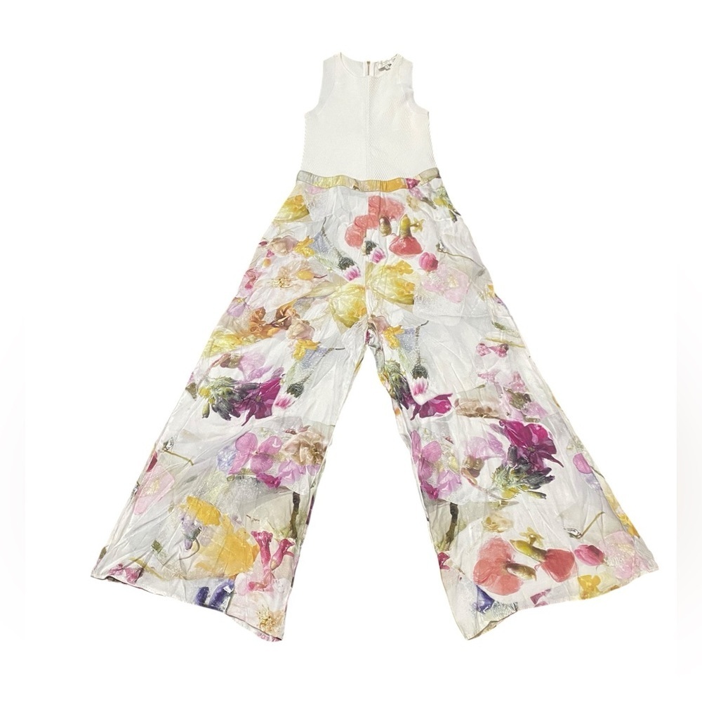 Ted Baker London White and Multicolor Floral Jumpsuit - Picture 5 of 9